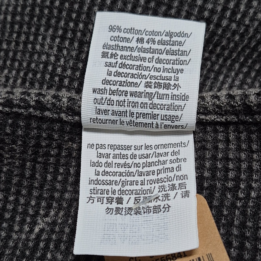 Victorias Secret PINK XXL Thermal Henley Top Gray Mineral Wash Waffle Knit NEW - Picture 7 of 7